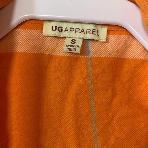 Woman’s orange plaid university of TN button up - Picture 4 of 4